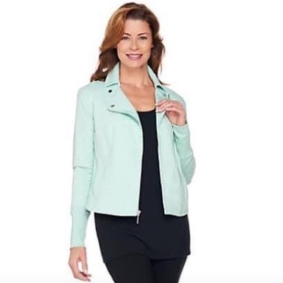 H by Halston Jackets & Blazers - NWOT H by Halston Women's French Terry Motorcycle